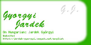 gyorgyi jardek business card